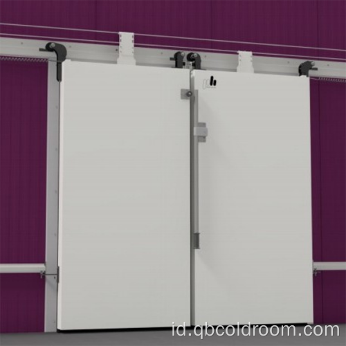 Pintu geser pembukaan ganda pabrik untuk kamar dingin
